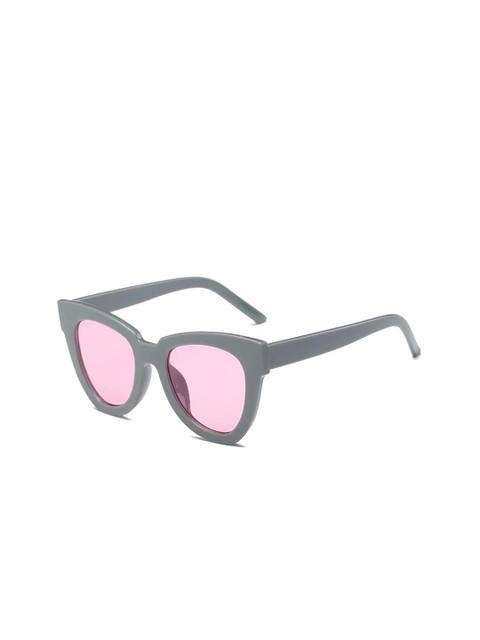 

AUGEN Unisex Pink Lens & Black Oversized Sunglasses with UV Protected Lens VI-SG-108-Grey