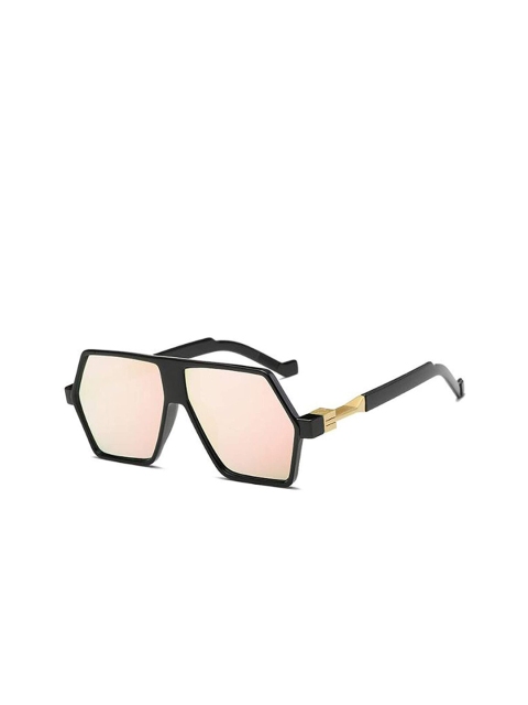 

AUGEN Unisex Pink Lens & Black Aviator Sunglasses with UV Protected Lens-VI-SG-104-Pink