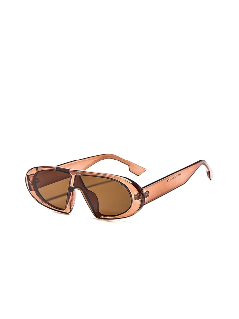 

AUGEN Brown Lens & Brown Oval Sunglasses with UV Protected Lens
