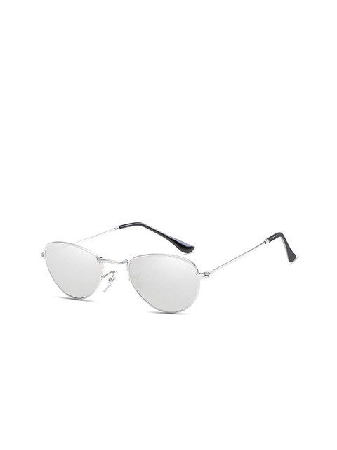 

AUGEN Mirrored Lens & Silver-Toned Round Sunglasses VI-SG-3021