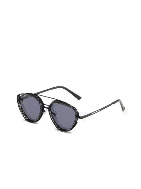 

AUGEN Unisex Black Lens & Black Aviator Sunglasses with UV Protected Lens