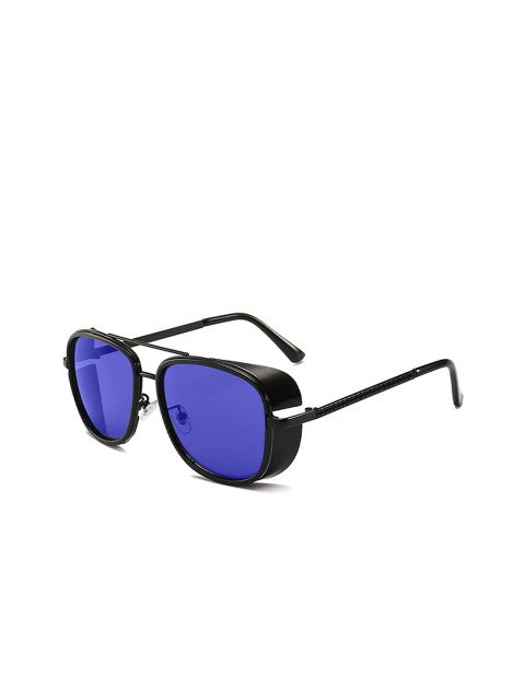 

AUGEN Unisex Blue Lens & Black Aviator Sunglasses with UV Protected Lens- VI-SG-88-Blue2