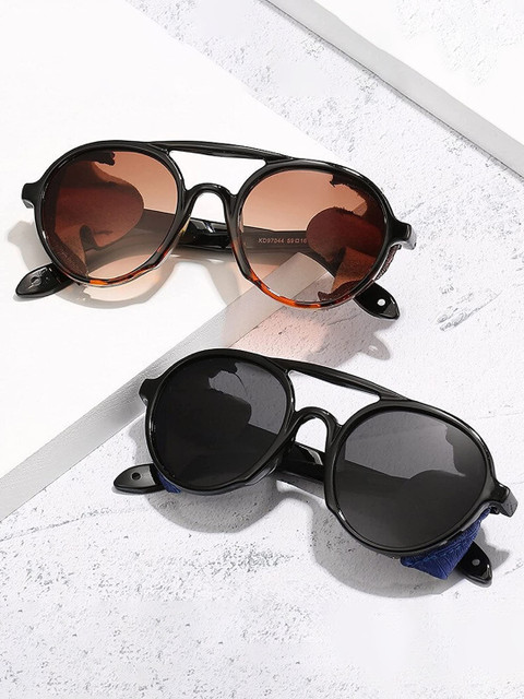 

AUGEN Unisex Brown Lens & Brown Round Sunglasses with UV Protected Lens VI-SG-97575-C9-Da