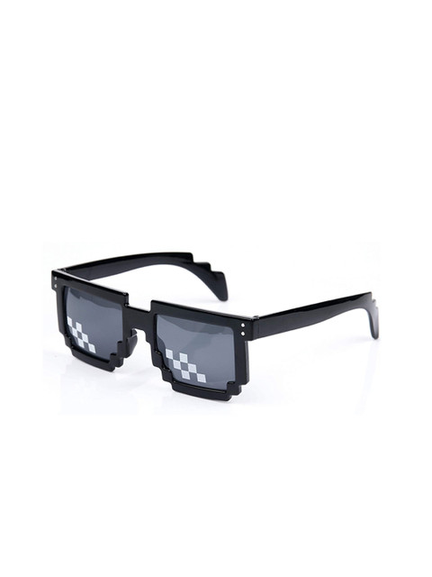 

AUGEN Black Lens & Black Square Sunglasses with UV Protected Lens