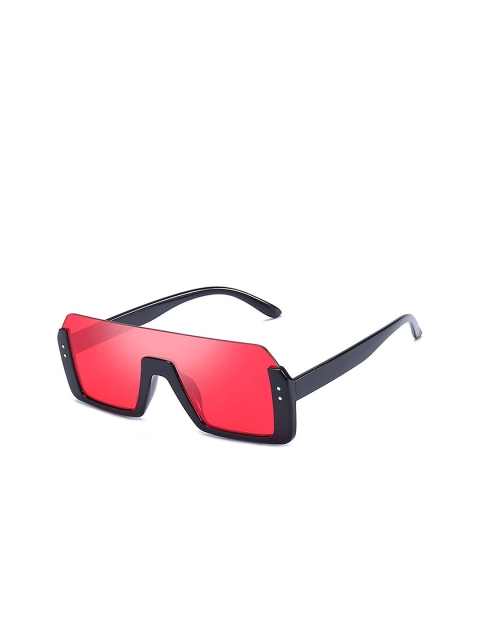 

AUGEN Unisex Red Lens & Black Shield Sunglasses with UV Protected Lens VI-SG-66473