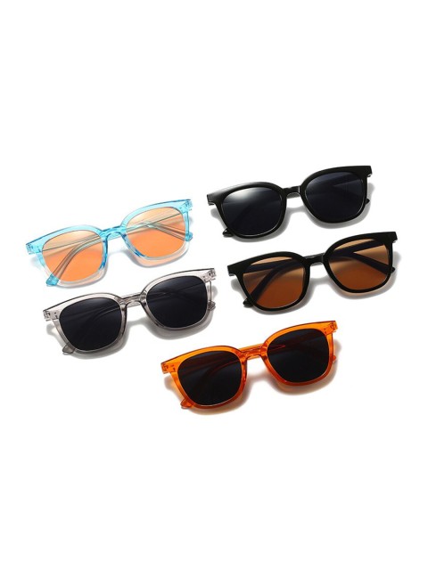 

AUGEN Unisex Black Lens & Orange Square Sunglasses VI-SG-135-Orange-Orange