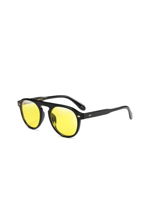 

AUGEN Yellow Lens & Black Round Sunglasses with UV Protected Lens- VI-SG-92106