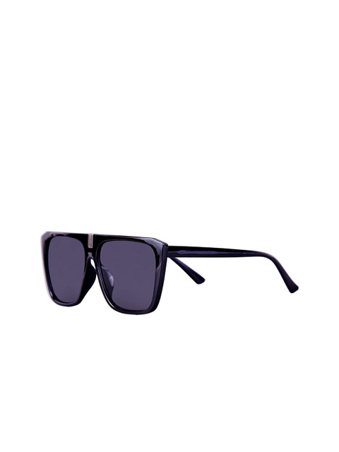 

AUGEN Unisex Black Lens & Black Square Sunglass with UV Protected Lens