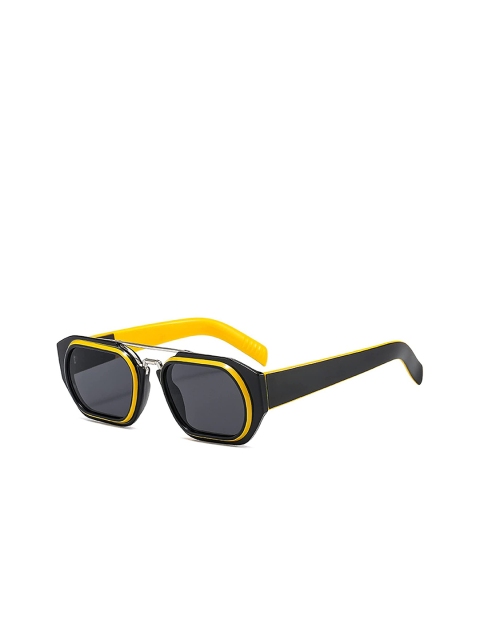 

AUGEN Unisex Black Lens & Black Square Sunglasses with UV Protected Lens VI-SG-118-C1