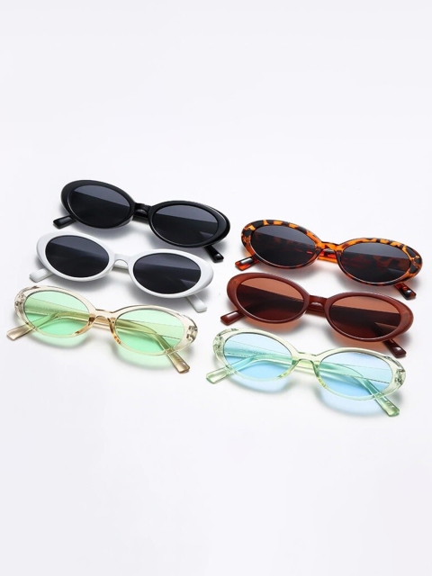

AUGEN Unisex Blue Lens & Green Oval Sunglasses with UV Protected Lens VI-SG-138