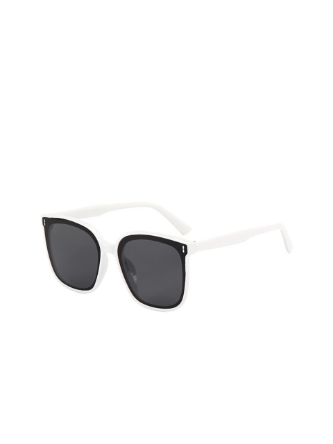 

AUGEN Unisex Black Lens & White Oversized Sunglasses with UV Protected Lens
