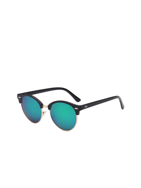 

AUGEN Unisex Black Lens & Gold-Toned Round Sunglasses with UV Protected Lens, Green