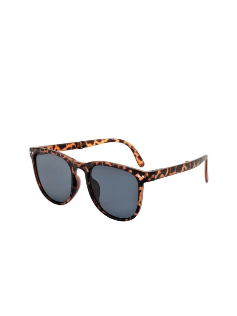 

AUGEN Unisex Black Lens & Brown Square Sunglasses with UV Protected Lens
