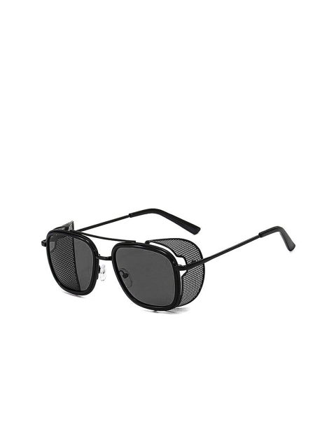 

AUGEN Unisex Black Lens & Black Aviator Sunglasses with UV Protected Lens VI-SG-6639-Black