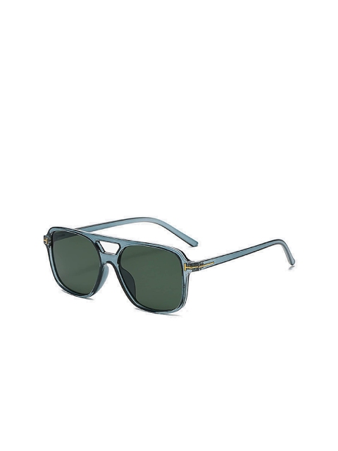

AUGEN Unisex Green Lens & Black Square Sunglasses with UV Protected Lens VI-SG-123, Grey