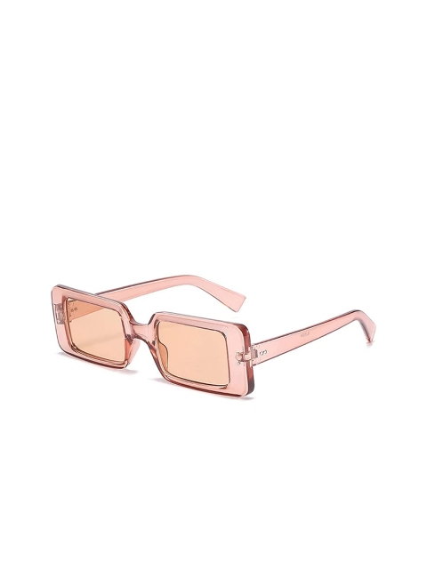 

AUGEN Unisex Brown Lens & Brown Rectangle Sunglasses with UV Protected Lens