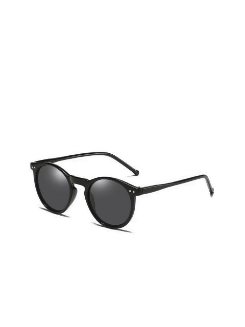 

AUGEN Unisex Black Lens & Black Round Sunglasses with Polarised Lens VI-SG-106