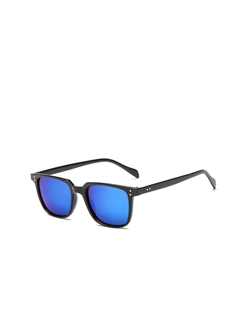 

AUGEN Unisex Blue Lens & Black Square Sunglasses with UV Protected Lens VI-SG-116-Blue