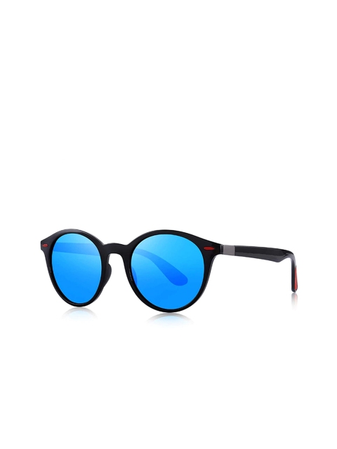 

AUGEN Unisex Blue Lens & Black Round Sunglasses with UV Protected Lens VI-SG-102