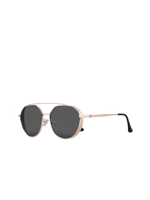 

AUGEN Black Lens & Gold-Toned Aviator Sunglasses with Polarized Lens- VI-SG-58117