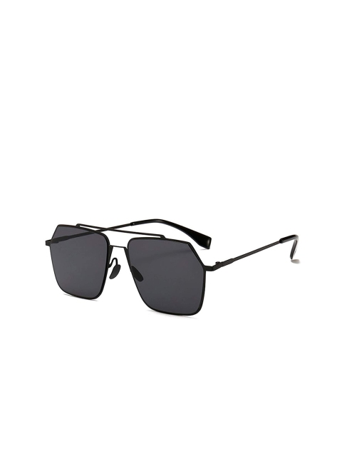 

AUGEN Unisex Black Lens & Black Square Sunglasses VI-SG-WAR-Black-Black-Black
