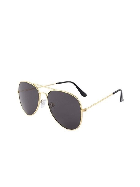 

AUGEN Unisex Black Lens & Gold-Toned Aviator Sunglasses with Polarised Lens