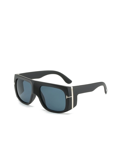 

AUGEN Unisex Black Lens & Black Square Sunglasses with UV Protected Lens