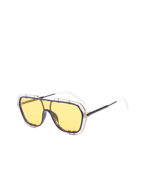 

AUGEN Unisex Yellow Lens & Black Oversized Sunglasses with UV Protected Lens- VI-SG-144