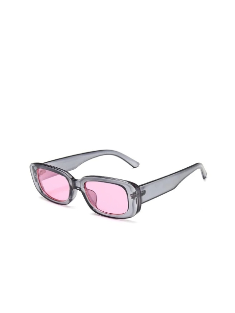 

AUGEN Unisex Pink Lens & Black Oval Sunglasses with UV Protected Lens VI-SG-126-Grey