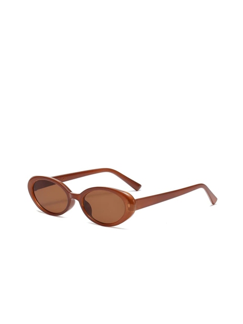 

AUGEN Unisex Brown Lens & Brown Oval Sunglasses with UV Protected Lens VI-SG-138-Brown