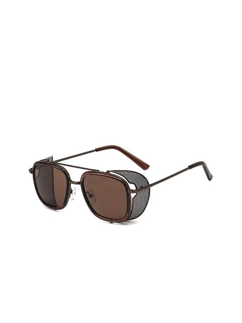 

AUGEN Unisex Brown Lens & Brown Aviator Sunglasses with UV Protected Lens VI-SG-6639