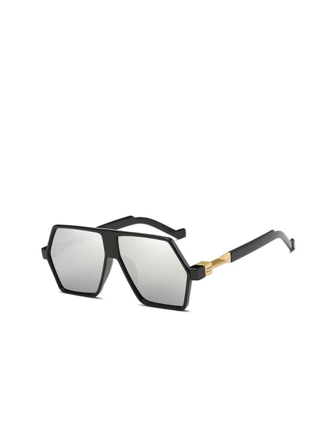

AUGEN Unisex Mirrored Lens & Black Sunglasses with UV Protected Lens, Silver