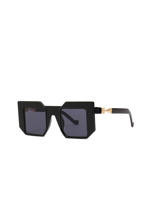 

AUGEN Unisex Grey Lens & Black Square Sunglasses with UV Protected Lens