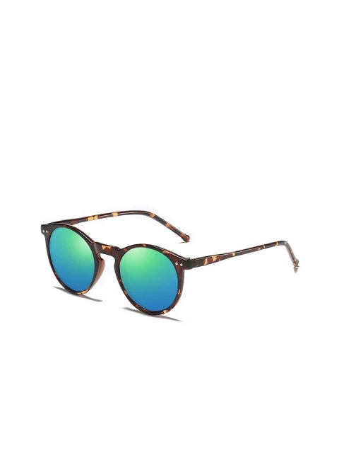 

AUGEN Unisex Green Lens & Brown Round Sunglasses-VI-SG-106-Green