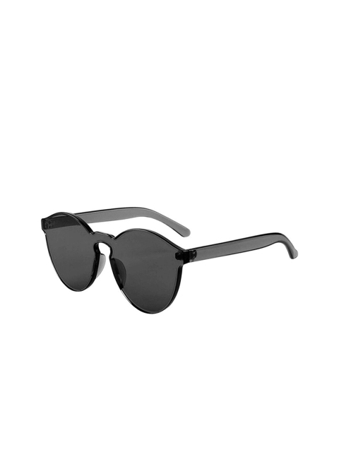 

AUGEN Unisex Black Lens & Black Round Sunglasses with UV Protected Lens