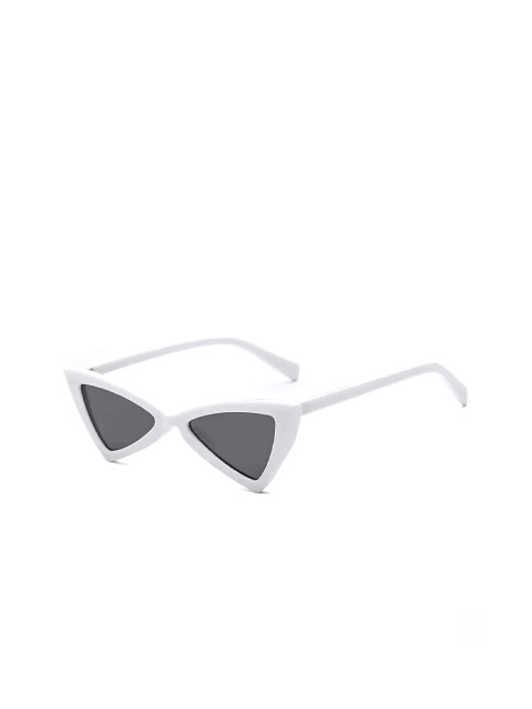 

AUGEN Unisex Black Lens & White Cateye Sunglasses with UV Protected Lens VI-SG-YS025