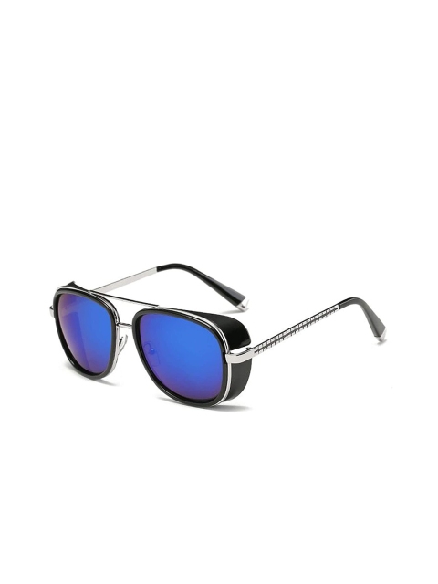 

AUGEN Blue Lens & Silver-Toned Aviator Sunglasses with UV Protected Lens-VI-SG-88-Blue