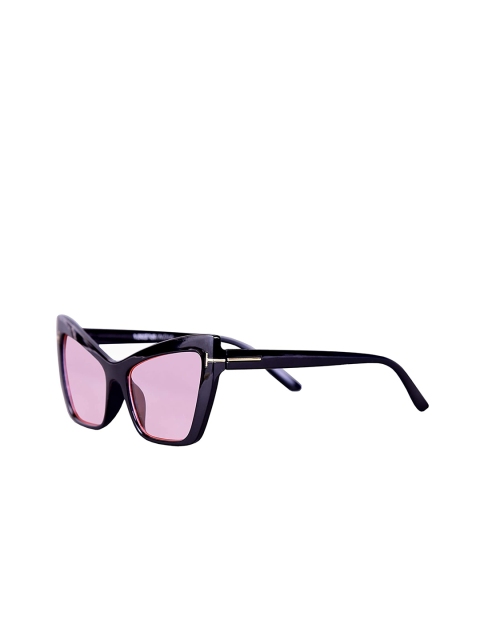 

AUGEN Unisex Pink Lens & Black Cateye Sunglasses with UV Protected Lens
