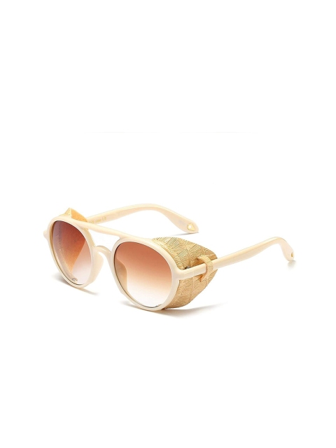 

AUGEN Unisex Brown Lens & Brown Round Sunglasses with UV Protected Lens