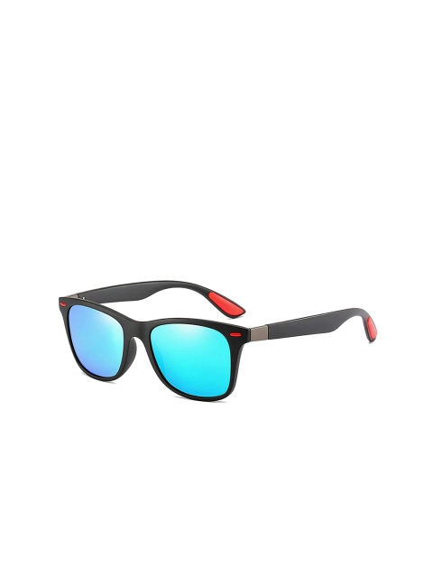 

AUGEN Adults Blue Lens & Black Square Sunglass with UV Protected Lens