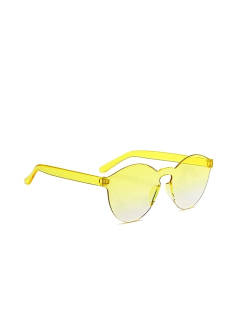 

AUGEN Unisex Yellow Lens & Yellow Round Sunglasses with UV Protected Lens