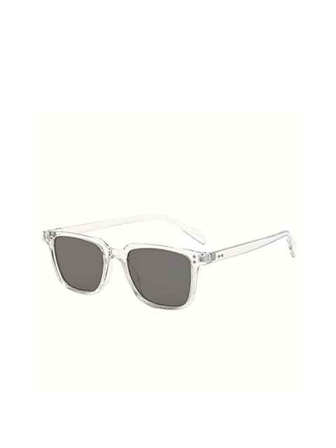 

AUGEN Unisex Black Lens & White Square Sunglasses with UV Protected Lens
