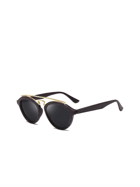 

AUGEN Unisex Black Lens & Gold-Toned Round Sunglasses-VI-SG-1084-Grey
