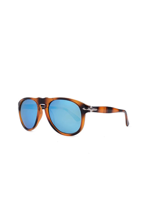 

AUGEN Unisex Blue Lens & Brown Aviator Sunglasses with Polarised and UV Protected Lens