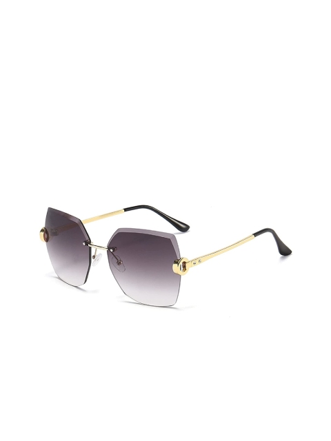 

AUGEN Unisex Grey Lens & Gold-Toned Oversized Sunglasses with UV Protected Lens