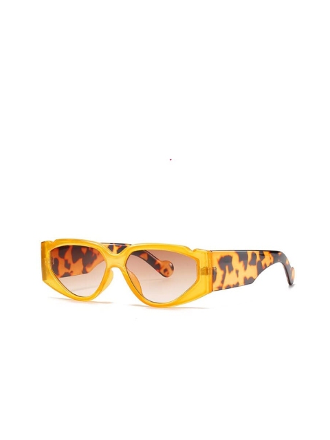 

AUGEN Unisex Brown Lens & Yellow Cateye Sunglasses with UV Protected Lens VI-SG-121