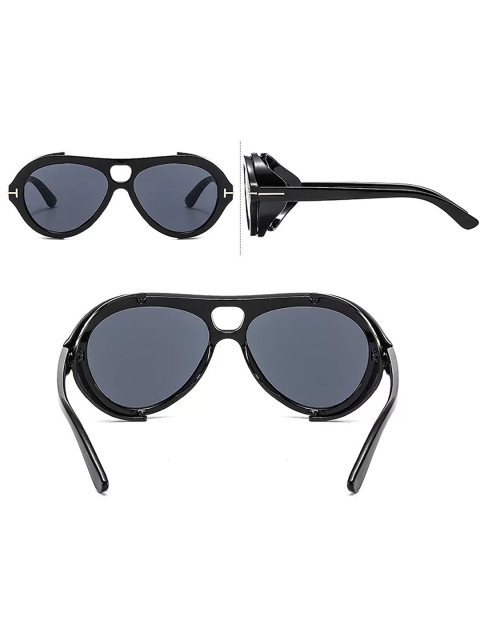 

AUGEN Adults Brown Lens & Black Aviator Sunglass with UV Protected Lens VI-SG-109