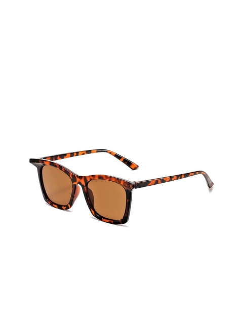 

AUGEN Unisex Brown Lens & Brown Square Sunglasses with UV Protected Lens
