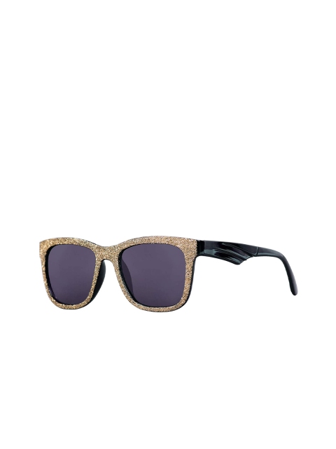 

AUGEN Unisex Black Lens & Gold-Toned Square Sunglasses with UV Protected Lens VI-SG-1009