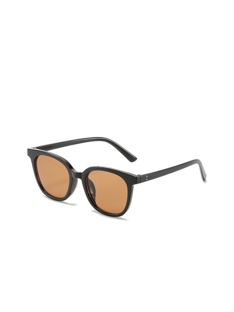 

AUGEN Unisex Brown Lens & Black Square Sunglasses with UV Protected Lens